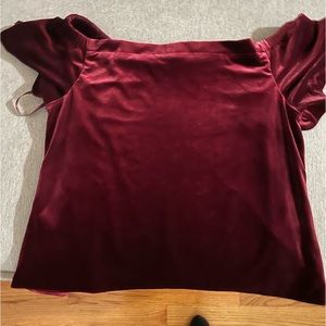 Off the shoulder super soft velvet top